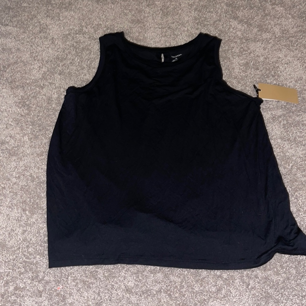 Black tank top top with cut outs NEW